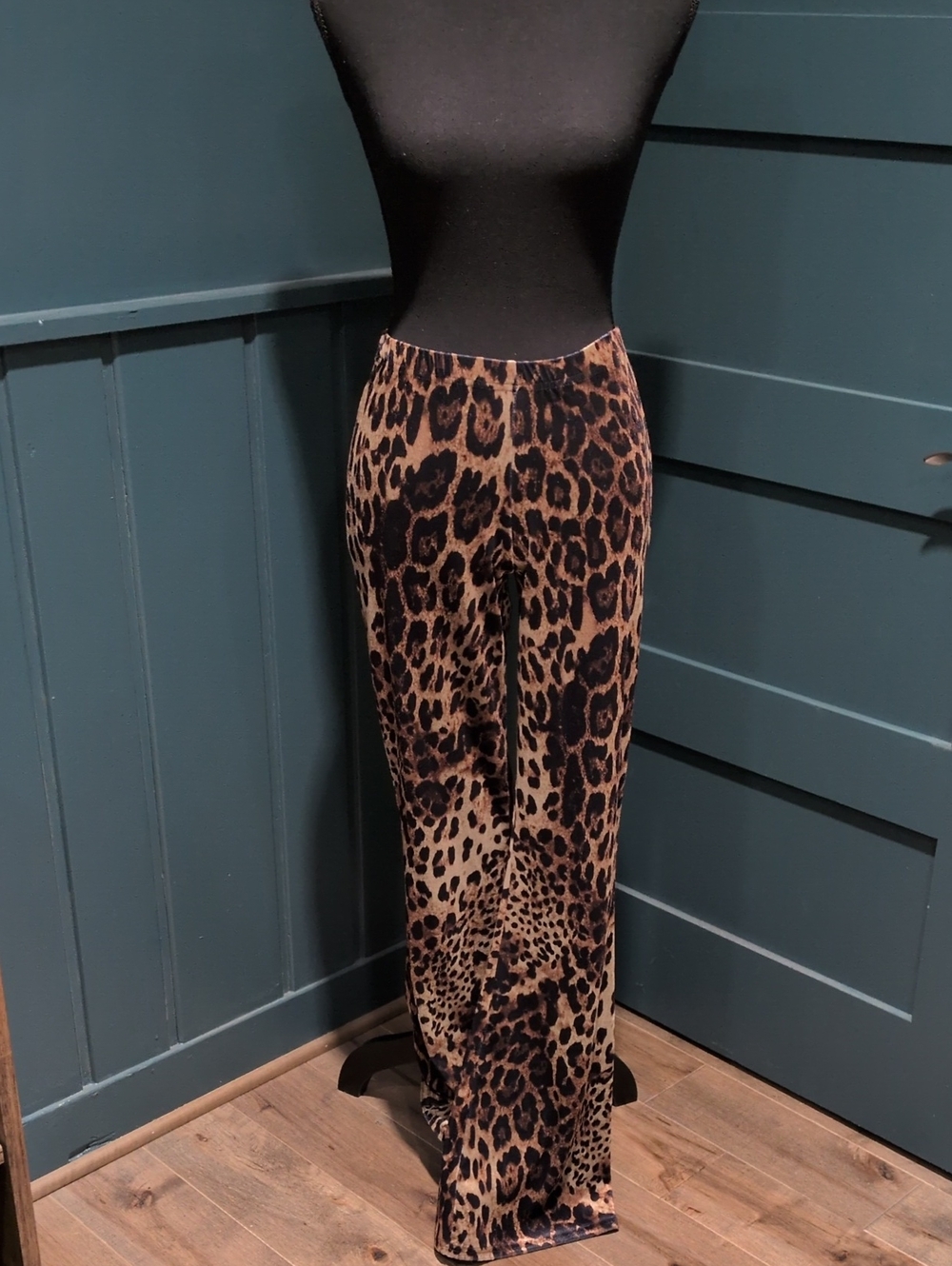 Nasty Gal Velvet Leopard Flares